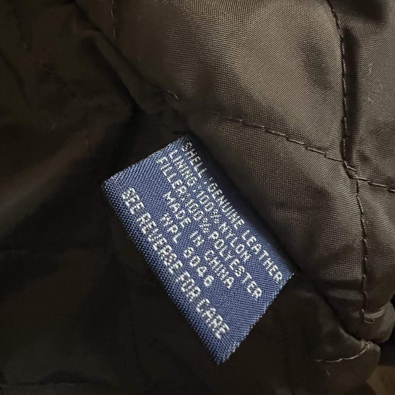 vintage brown leather bomber jacket // size: m //... - Depop