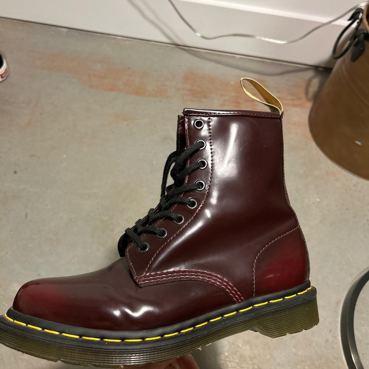 Vegan Leather Maroon Dr. Martens? Basically brand... - Depop