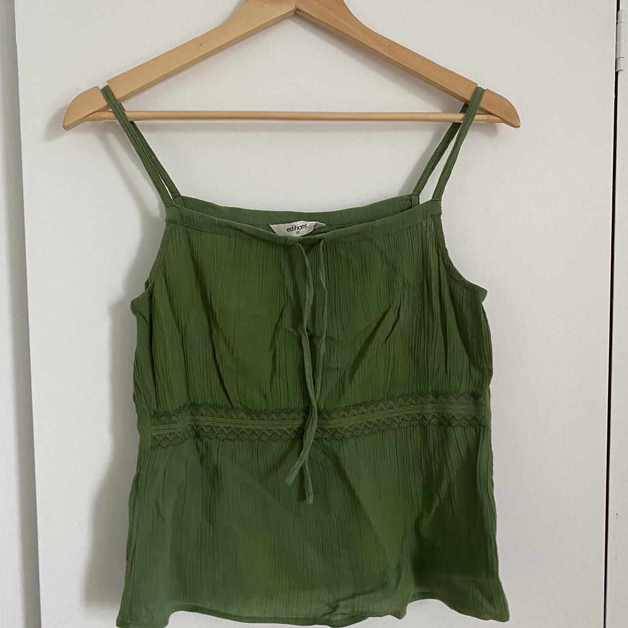 Green vest top #fairycore #whimsygoth #witch... - Depop