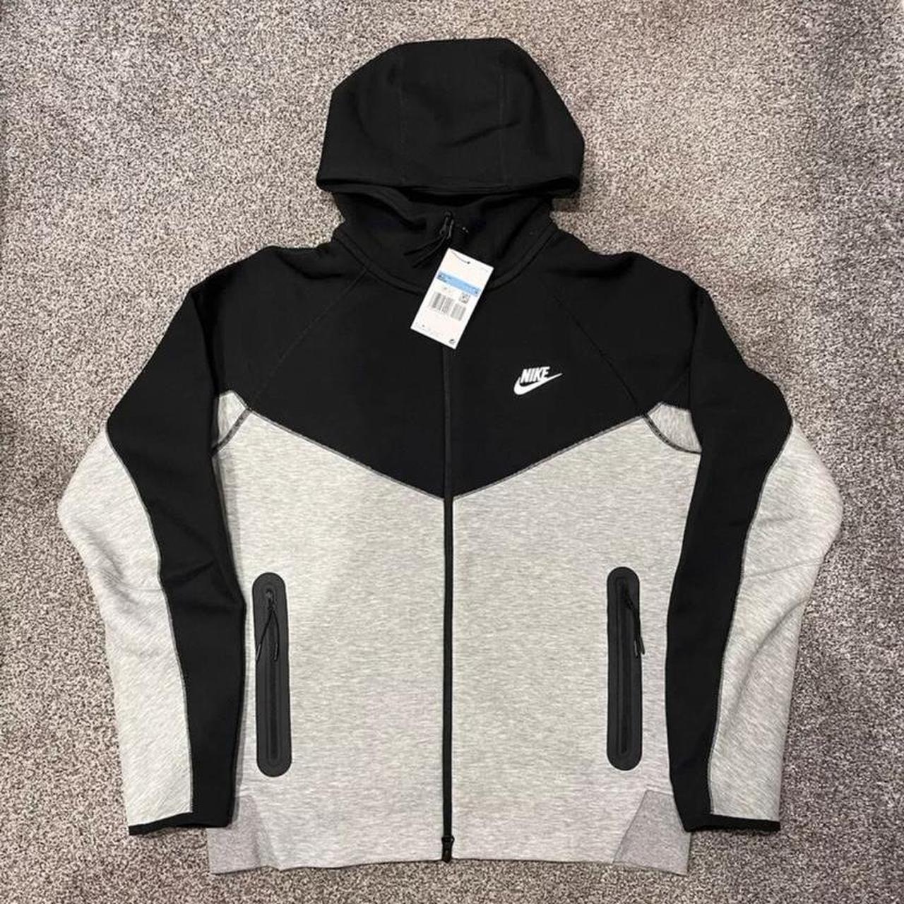 Nike Tech Fleece Hoodie+ Pants Black And Grey New... - Depop