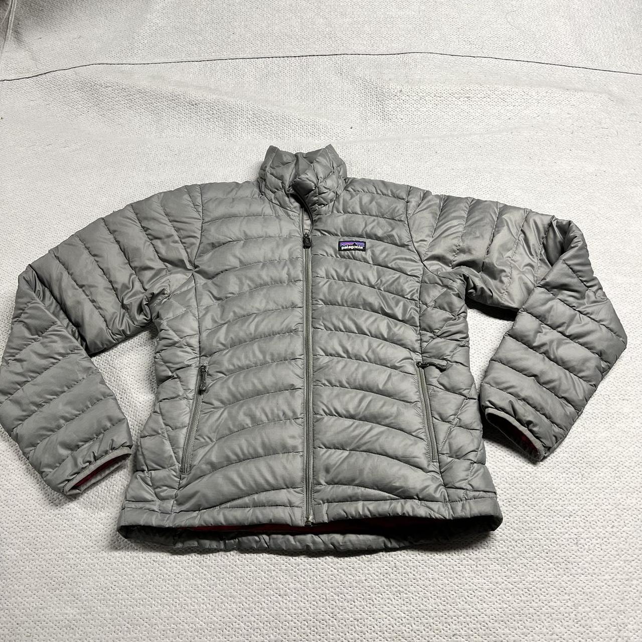Patagonia Women's Grey Goose Down Full Zip Depop