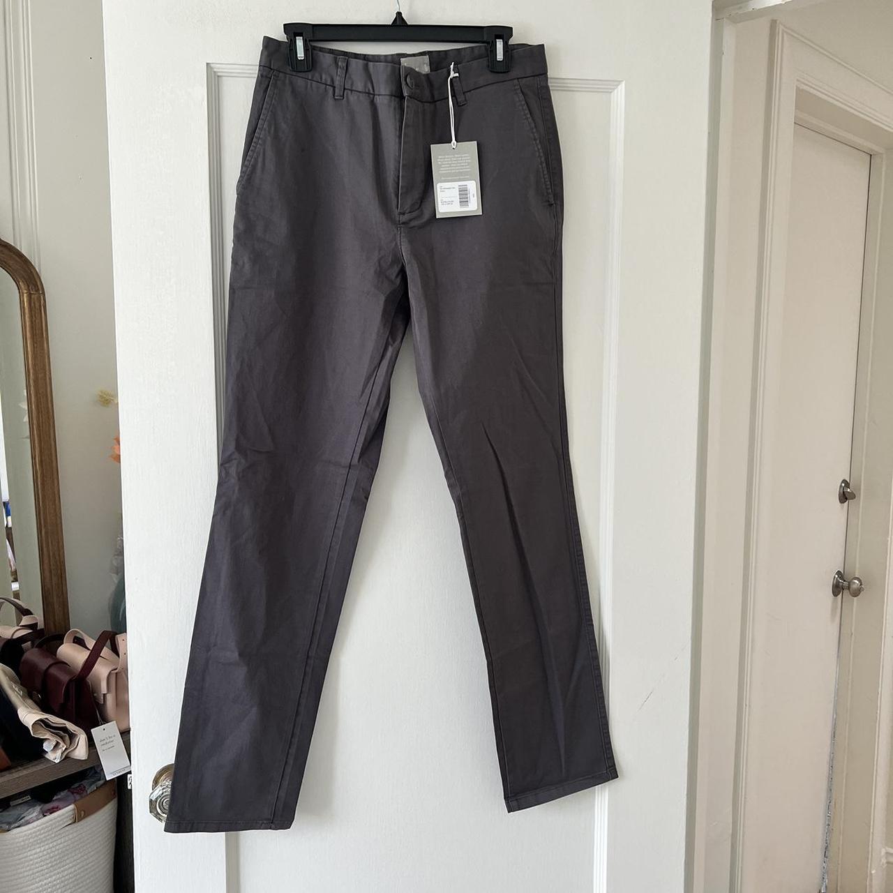 Everlane The Midweight Slim Chino Pants in Gray Size... - Depop