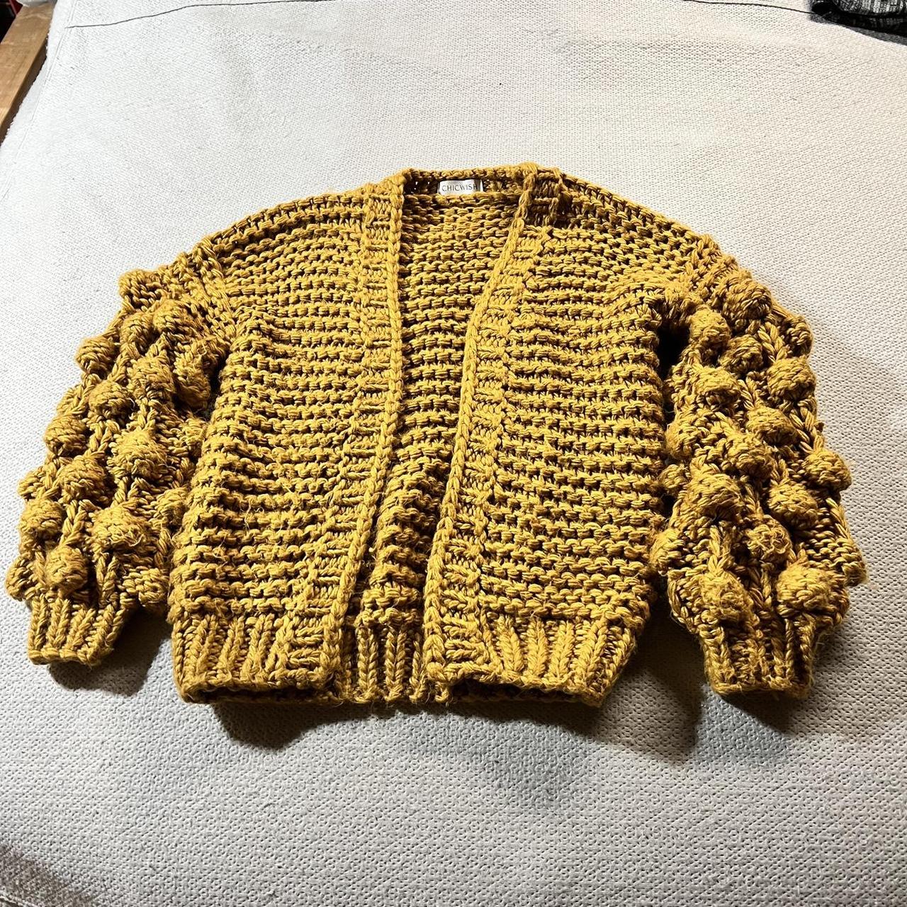 Women s Cardigan Yellow Gold One Size