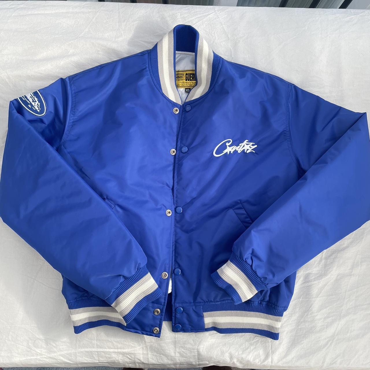 Corteiz Stadium Blue Varsity Jacket 🦋🔵 Only worn a... - Depop