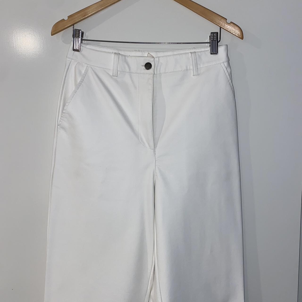 Glassons white faux leather pants, extra long