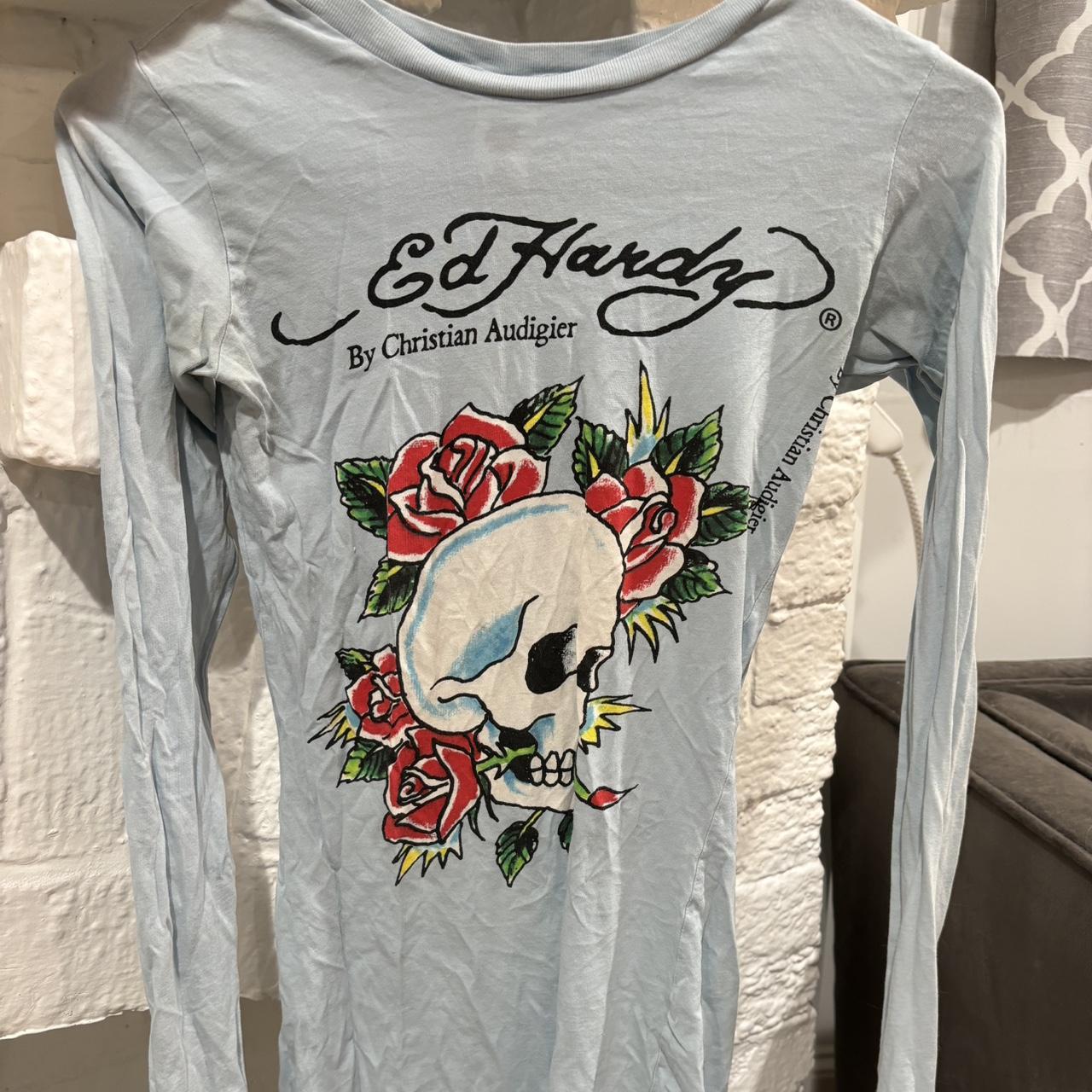 ed hardy top, i really tried it with the dress but... - Depop