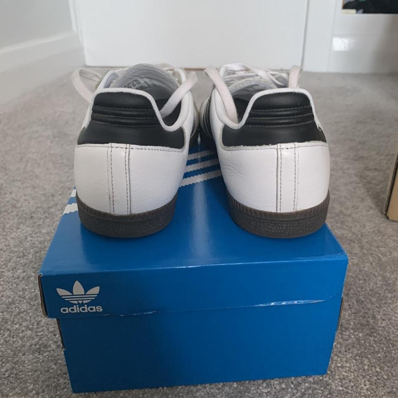 Adidas Samba white black UK 9.5 8/10 condition Need... - Depop