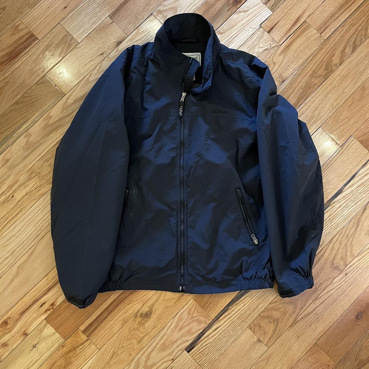 LL Bean Navy Blue Warm up jacket men’s Medium There... - Depop