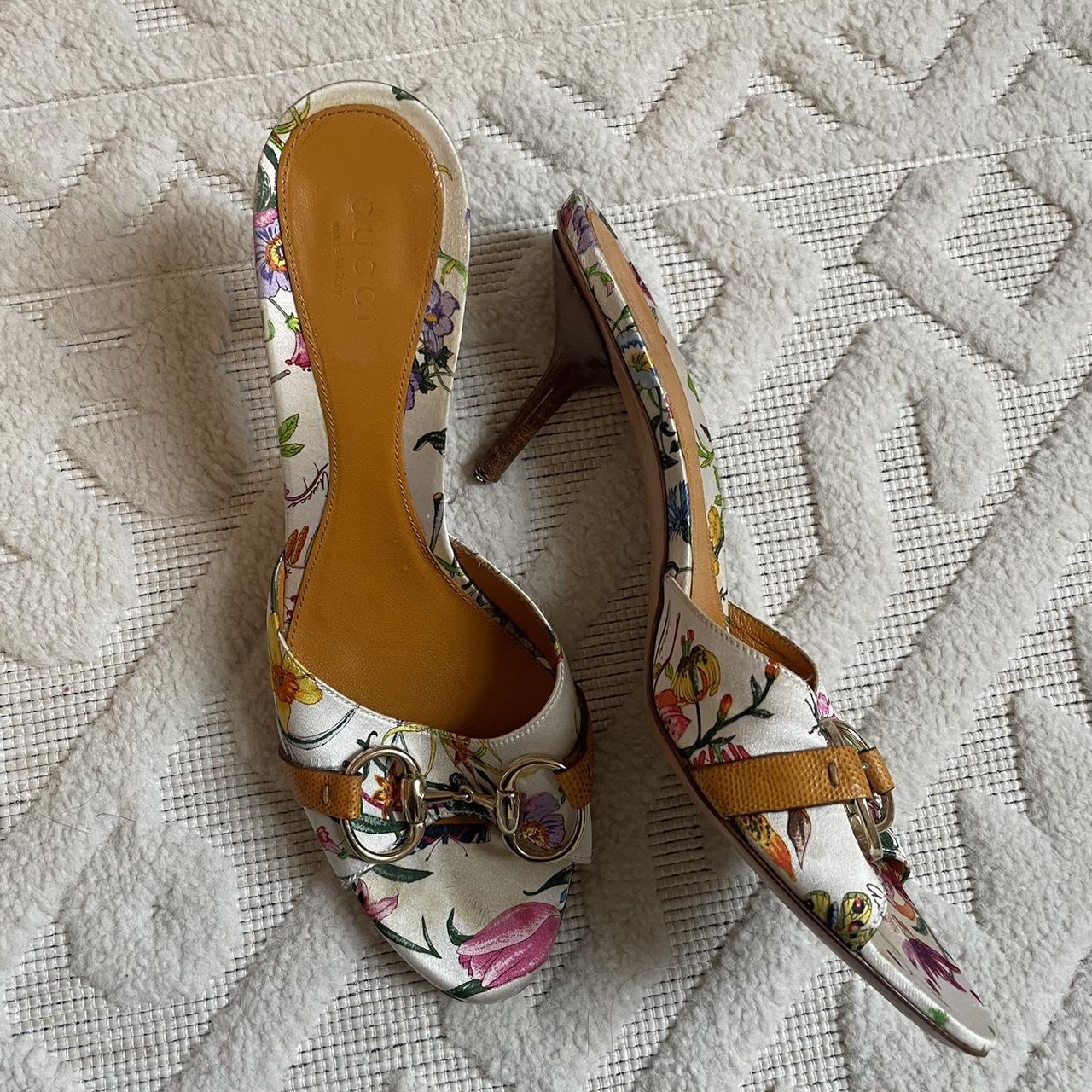 Gucci deals floral heels