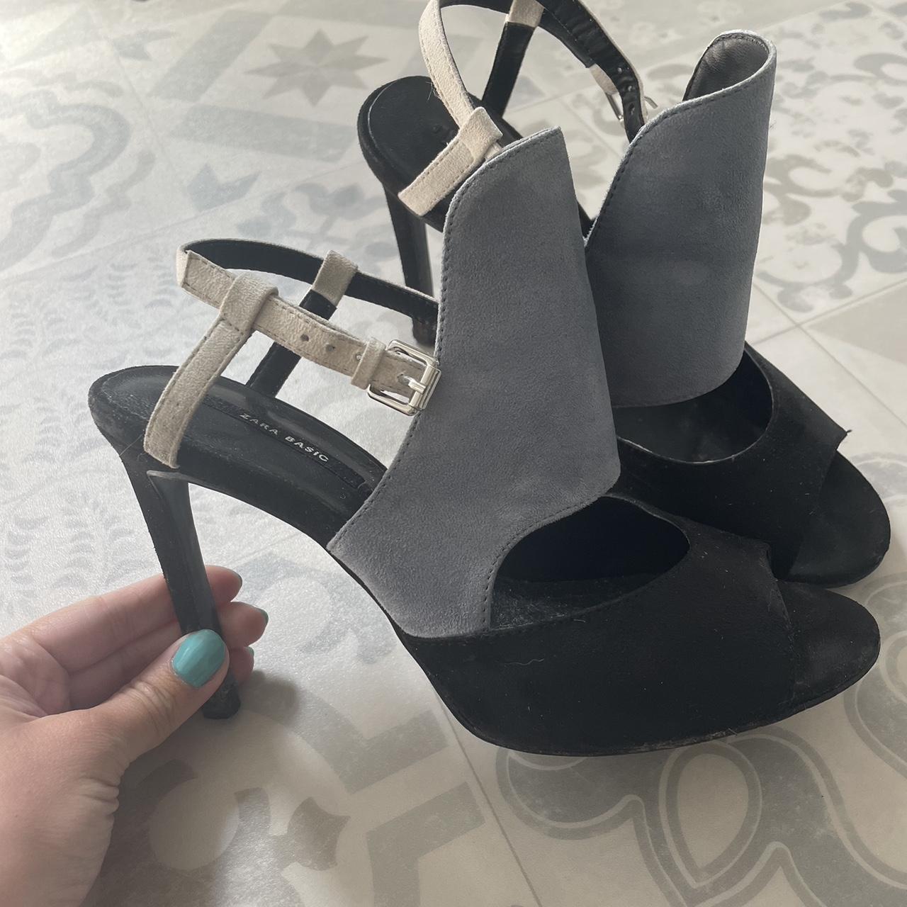 Zara heel size 3 #heels #zara #highheel #sandal... - Depop