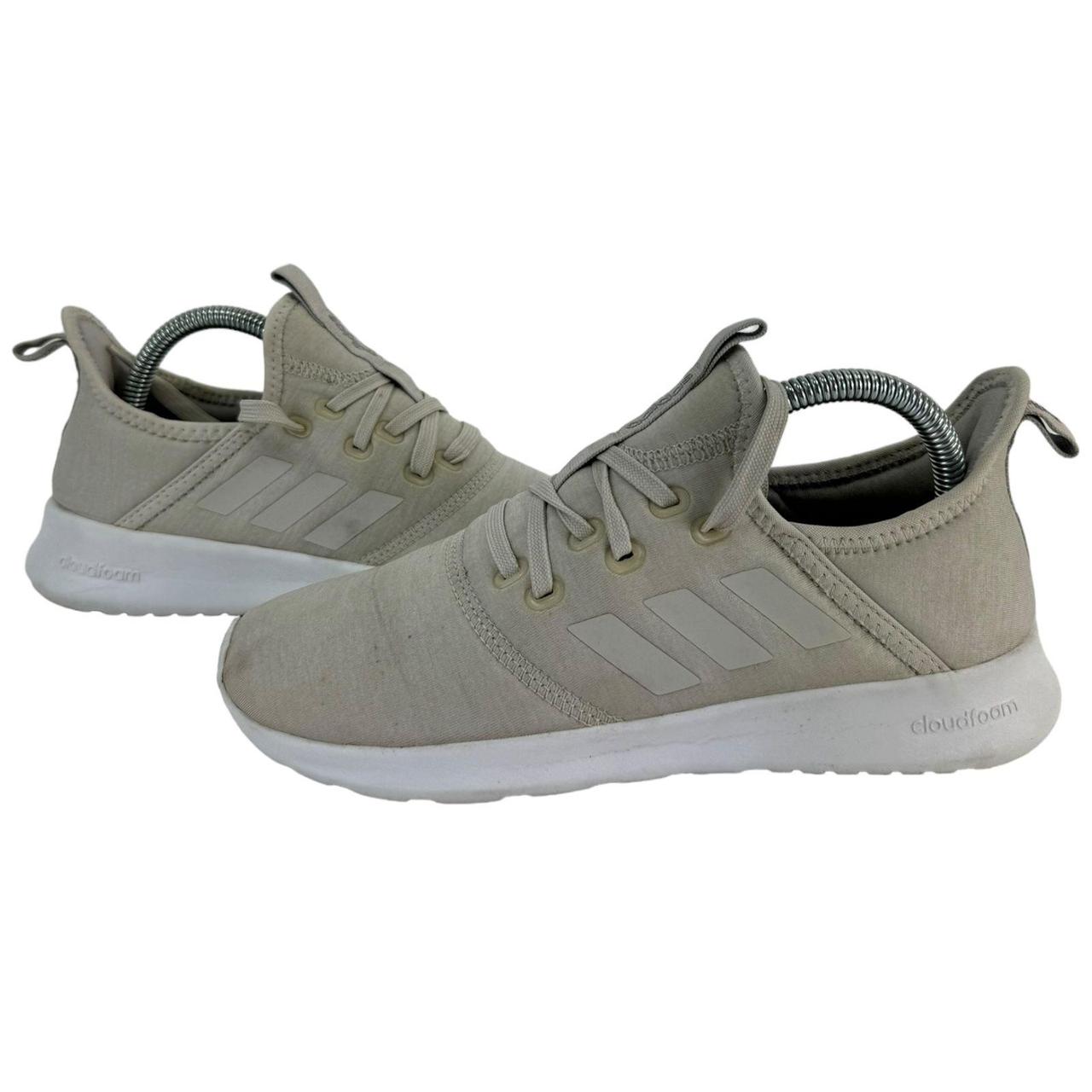 Adidas Cloudfoam Pure Beige White Lace Up Trainers. Depop