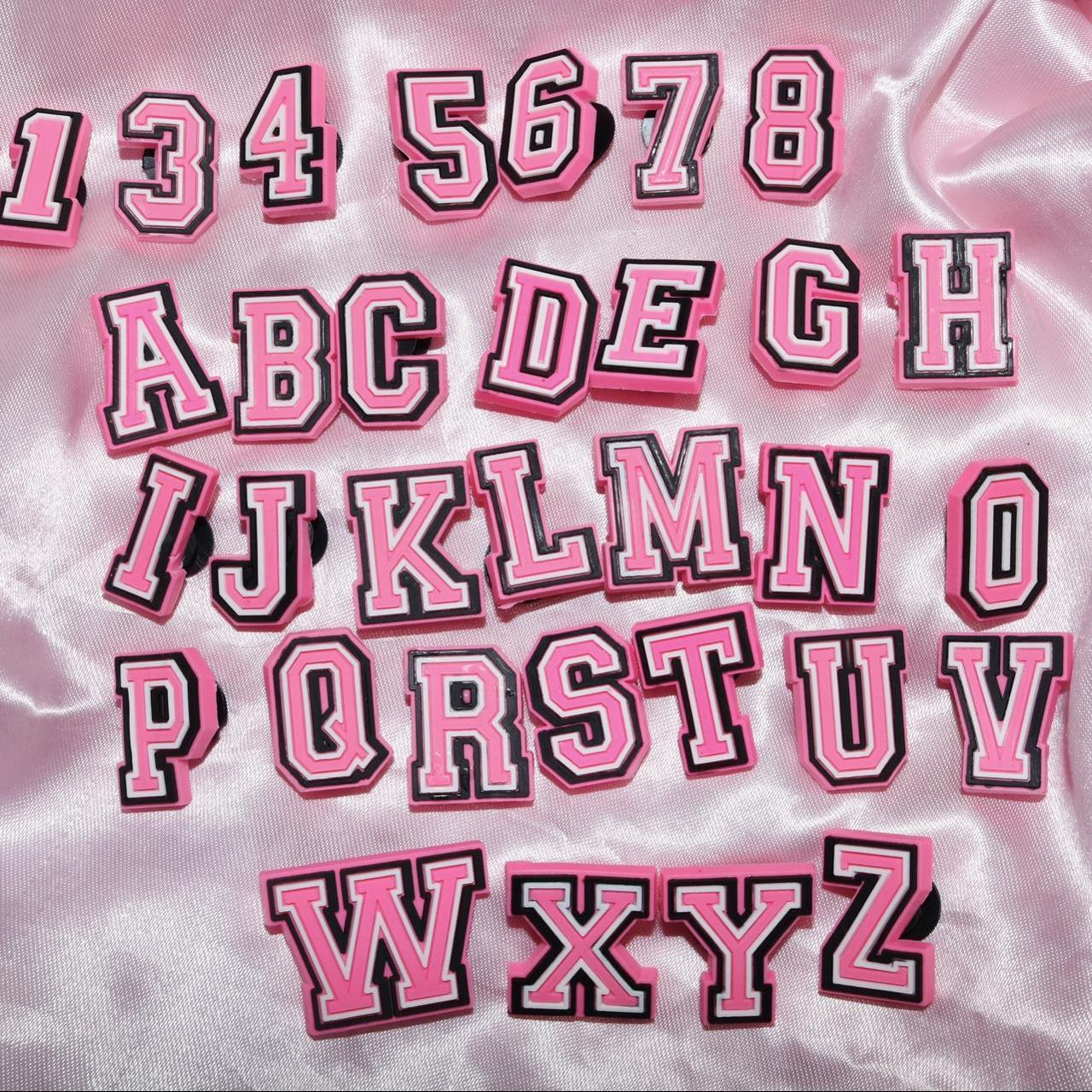 pink letter and number crocs charm jibbitz! READ... Depop