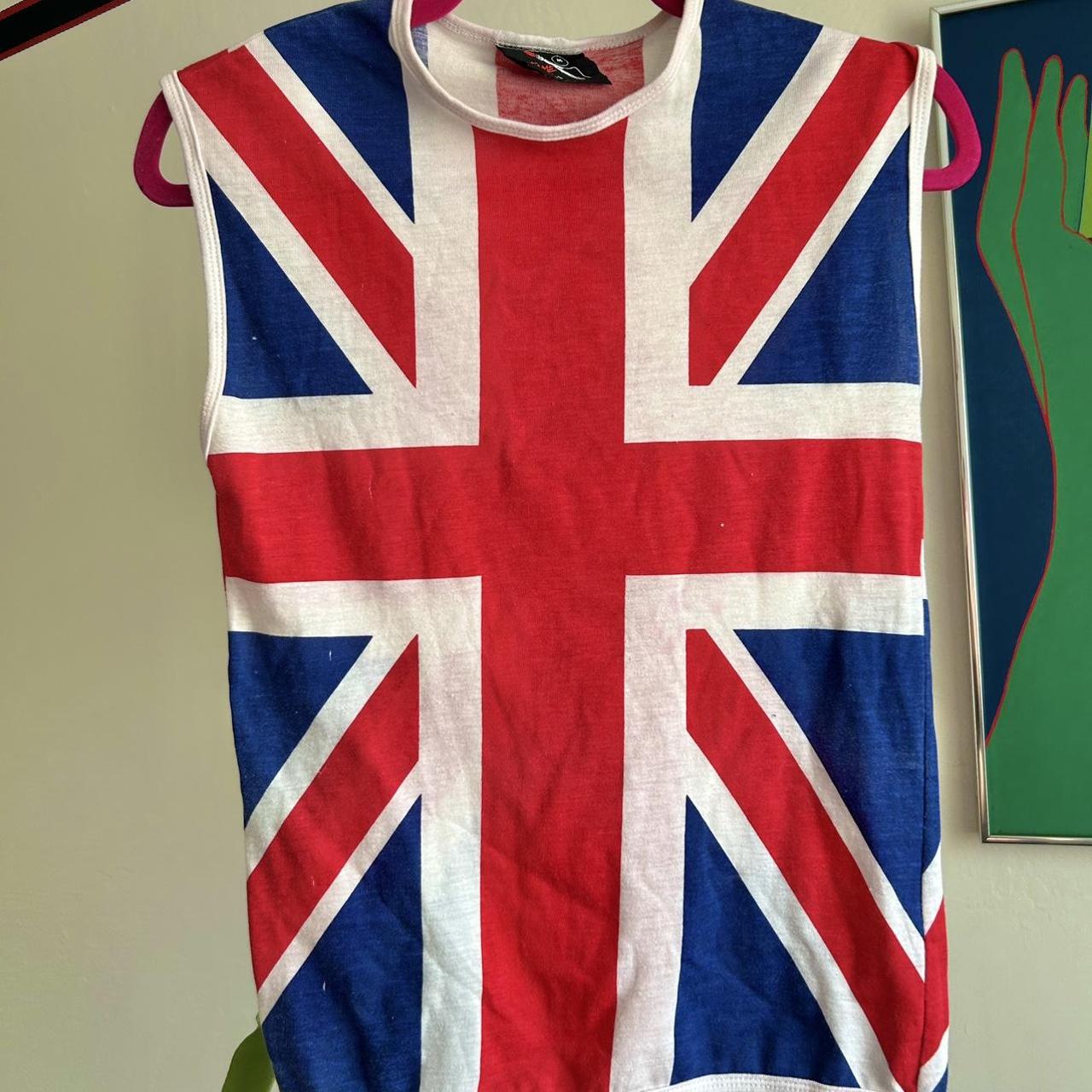 Iconic London Flag Sleeveless Tank Square cut... - Depop