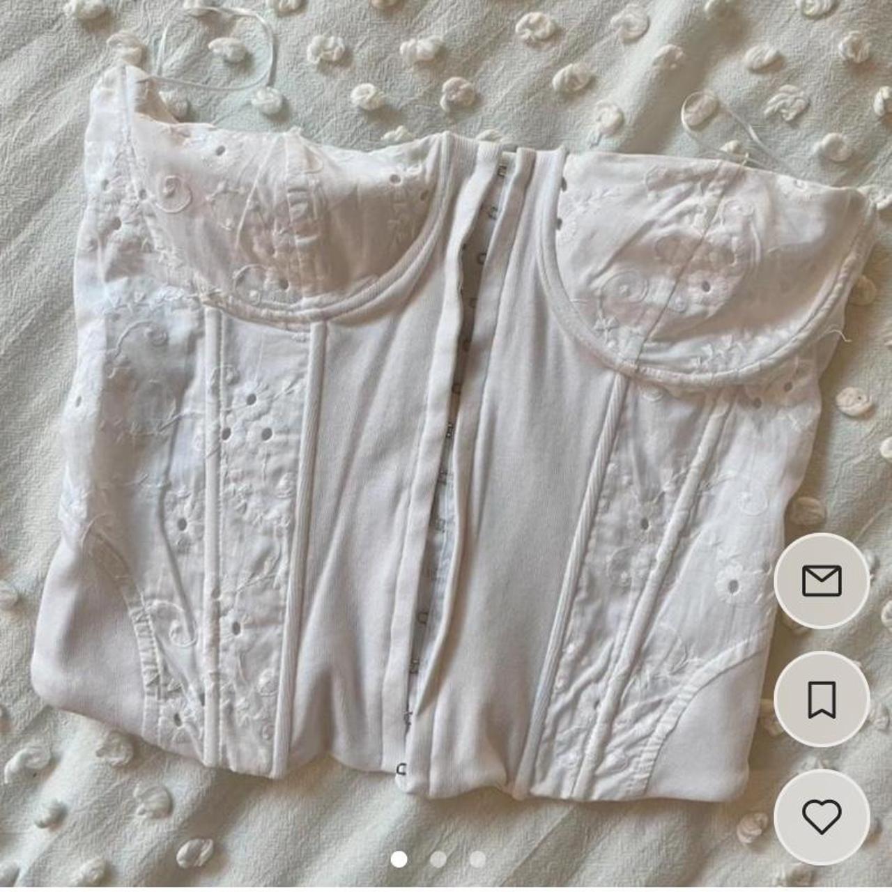 Zara Women's White Corset Depop