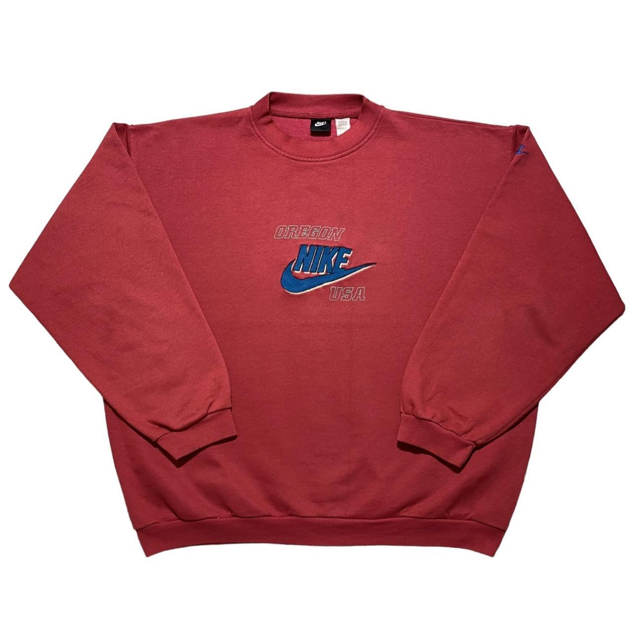 vintage burgundy nike sweatshirt