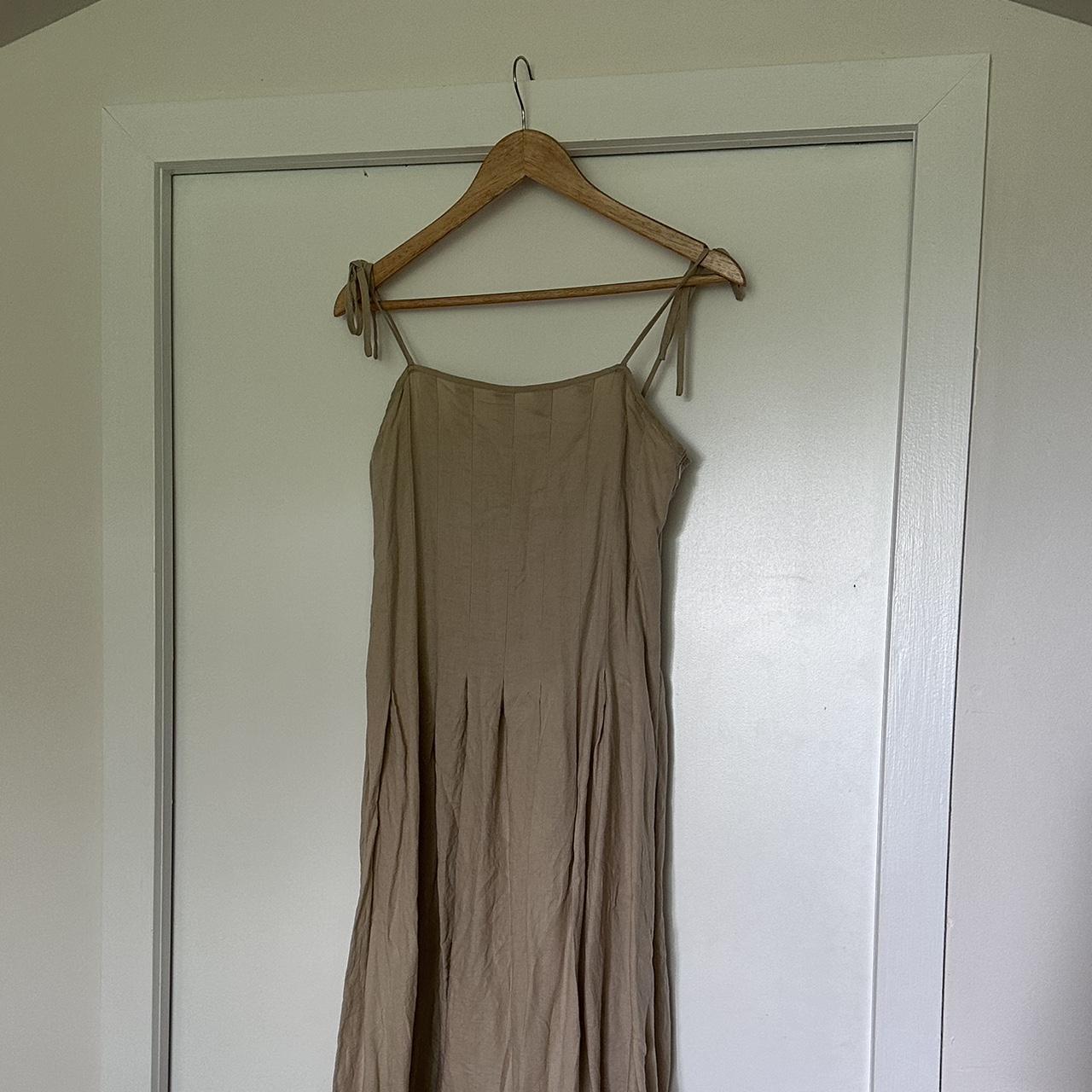 Beige Dissh linen dress Label removed as it was... - Depop