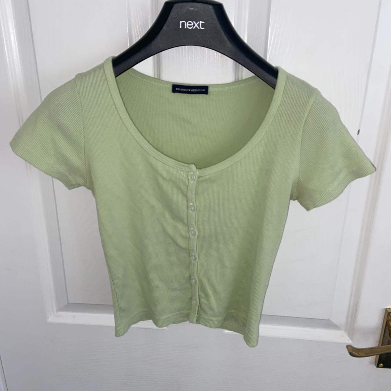 brandy melville zelly top lime green really good... Depop