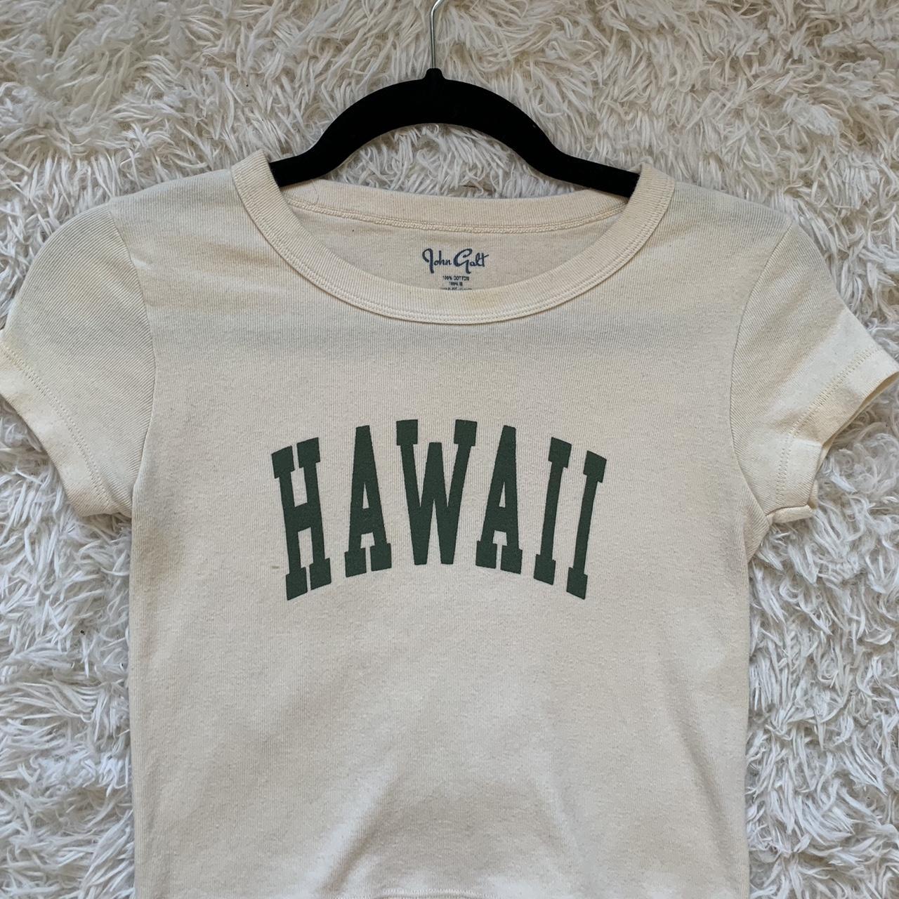 Brandy Melville Hawaii baby tee. Very Slight... - Depop