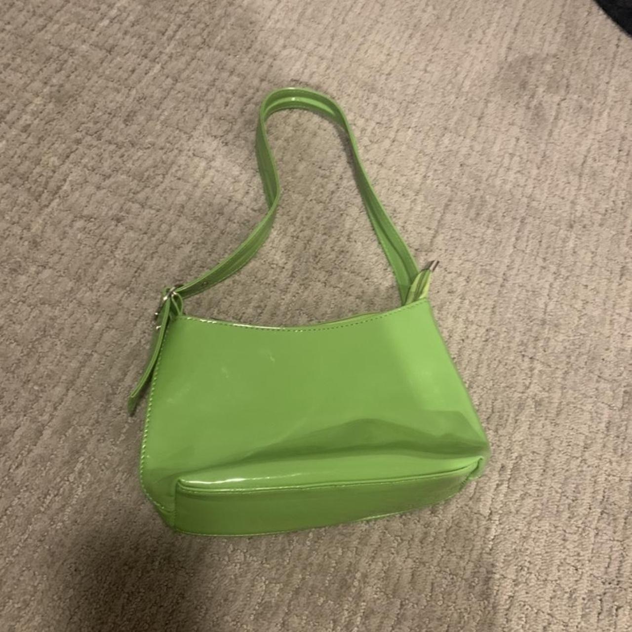 Patent Leather Green Shoulder Bag. Never worn,... Depop