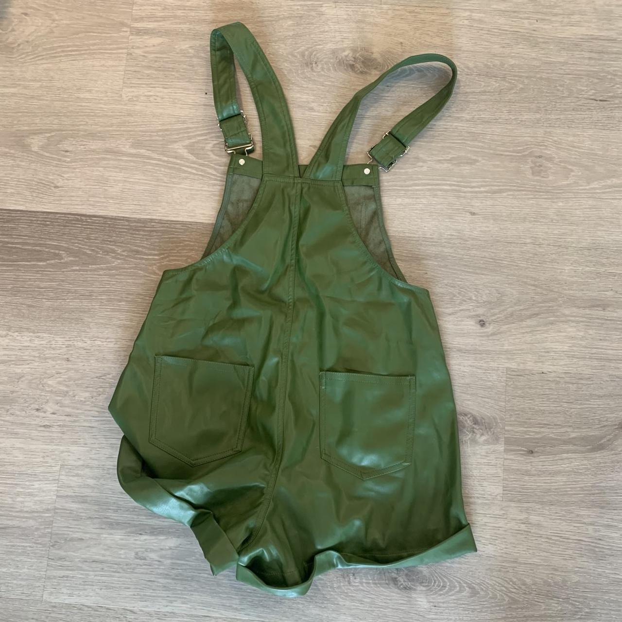 Green Leather Overalls. Absolutely love this color!... - Depop