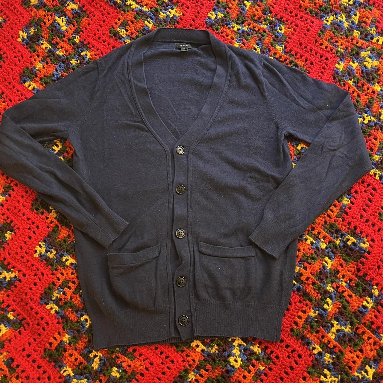 j-crew-men-s-navy-cardigan-depop