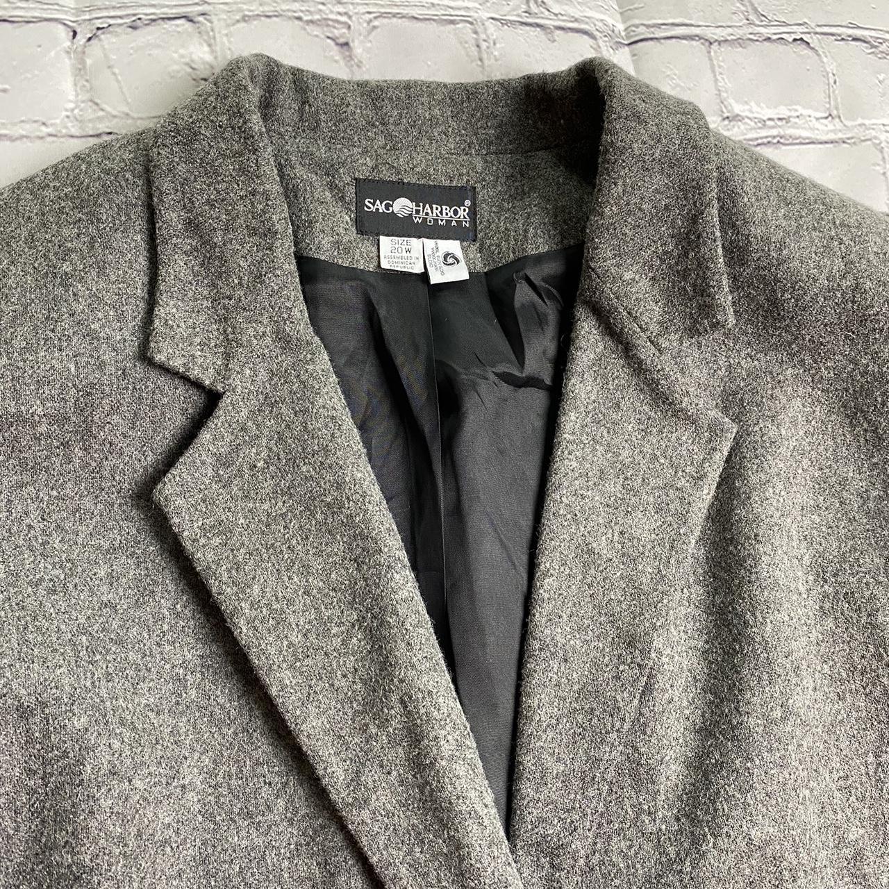 Sag Harbor Women S Black And Grey Tailored Jackets Depop