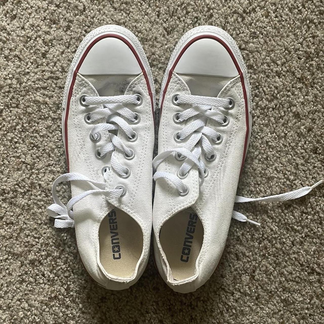 White converse size 7.5 #converse - Depop