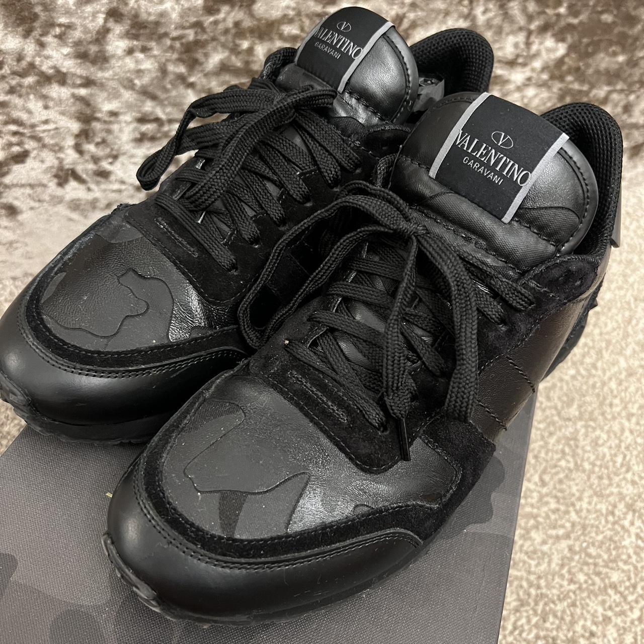 Mens black valentino trainers best sale