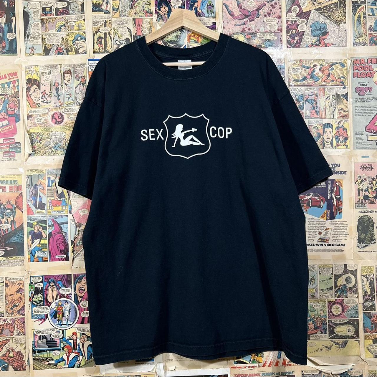 Vintage Essential Black Sex Cop Prohibited T-shirt |...