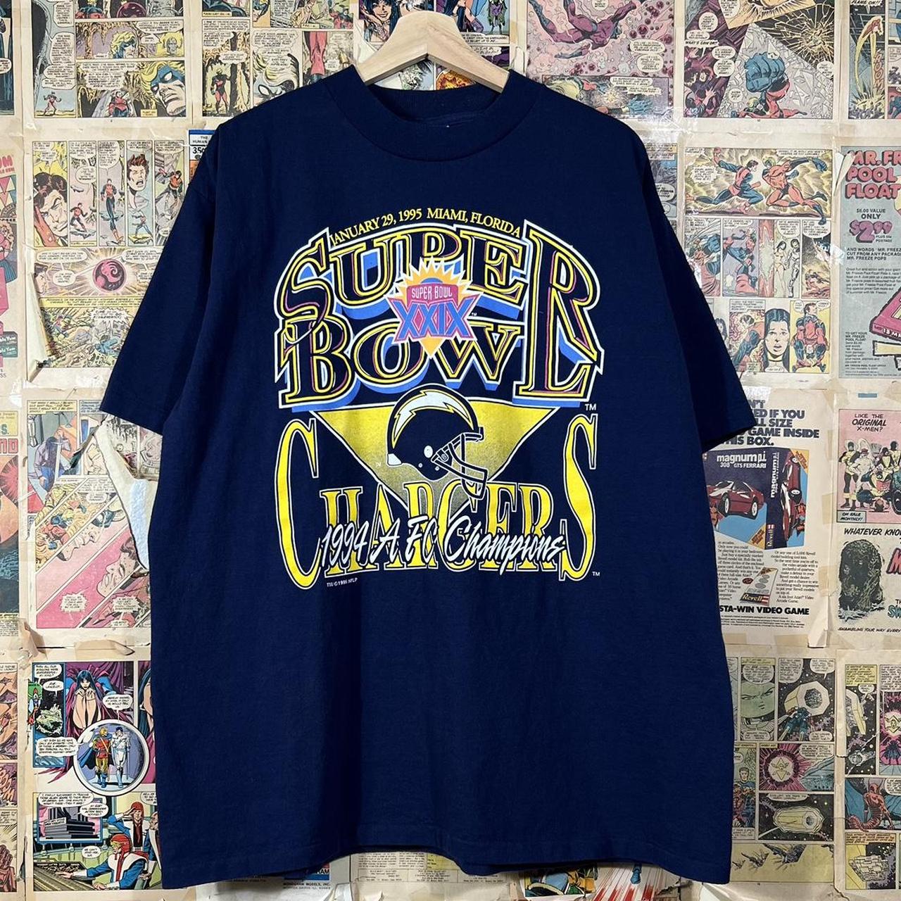 Vintage 90s San Diego Chargers AFC champion Super Bowl NFL Graphic Tshirt XL