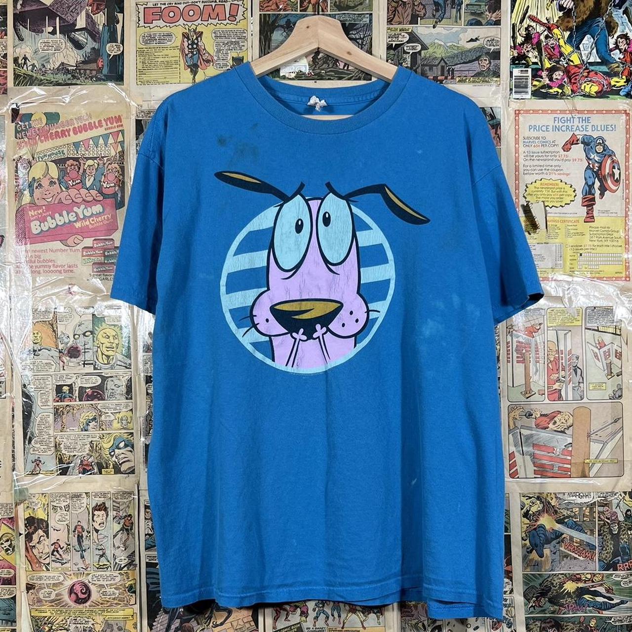 Vintage Essential Blue Cartoon Network Courage The... - Depop