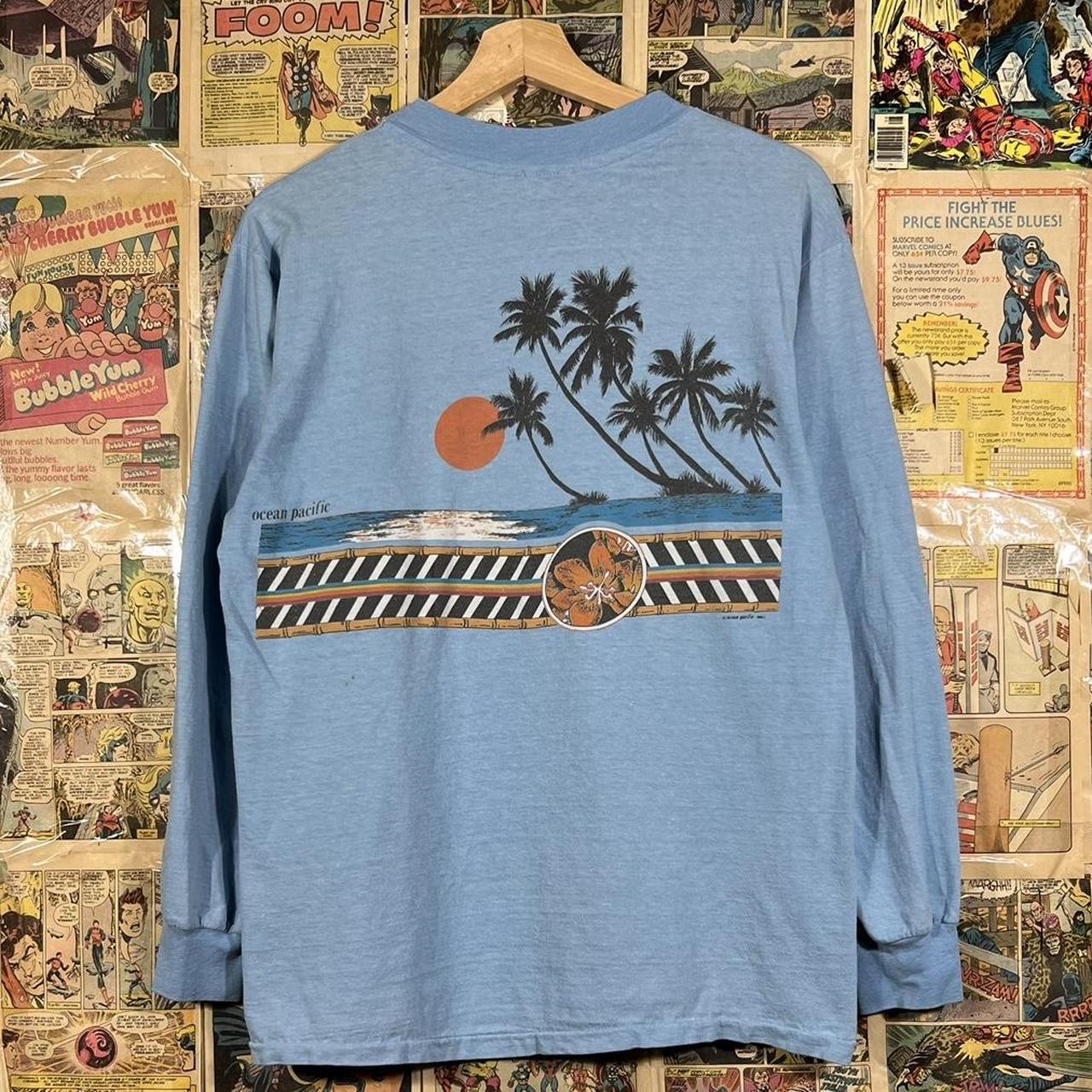 Vintage 80s Essential Blue Ocean Pacific SurfWear... - Depop