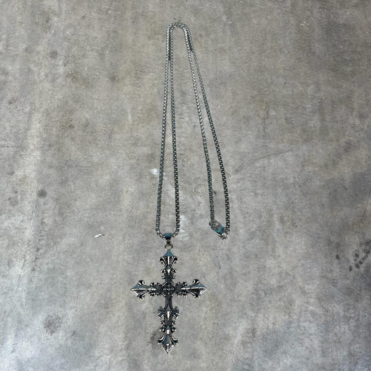 アクセサリー 00s archive remake cross necklace 00s archive remake cross necklace（W𝔬𝔯𝔰𝔥𝔦𝔭 𝔪𝔢༻ Black
