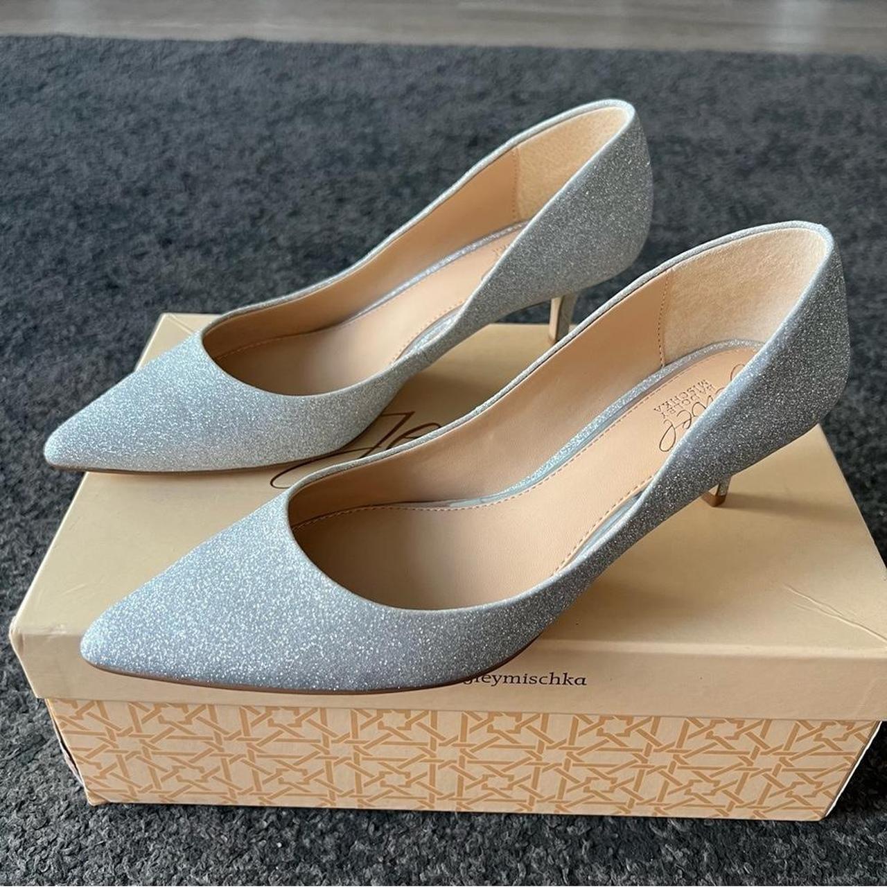 jewel Badgley Mischka Glitter Pumps bridal New with Depop