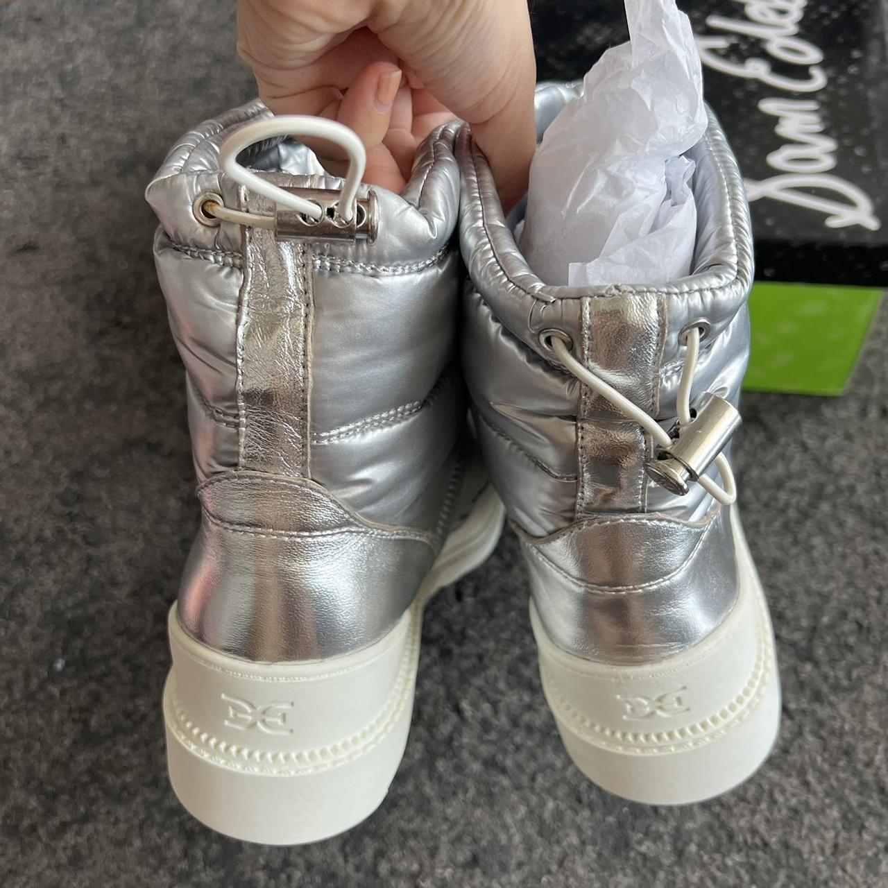 Sam Edelman Carlton Silver puffer factory Winter Boots $170