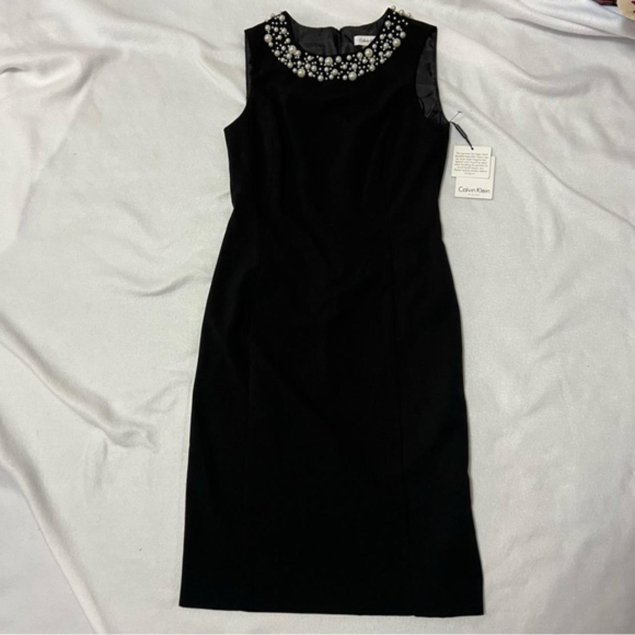 calvin klein pearl necklace embelished dress New. Depop