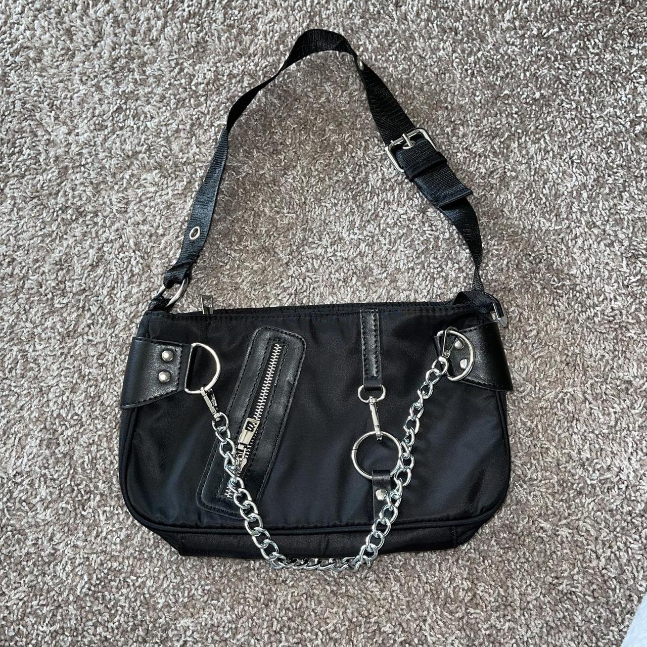 Women's Black and Silver Bag | Depop