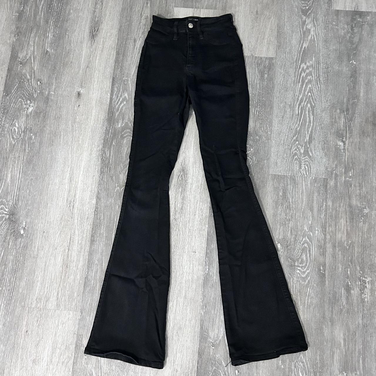 black high waisted flared jeans free shipping size... - Depop