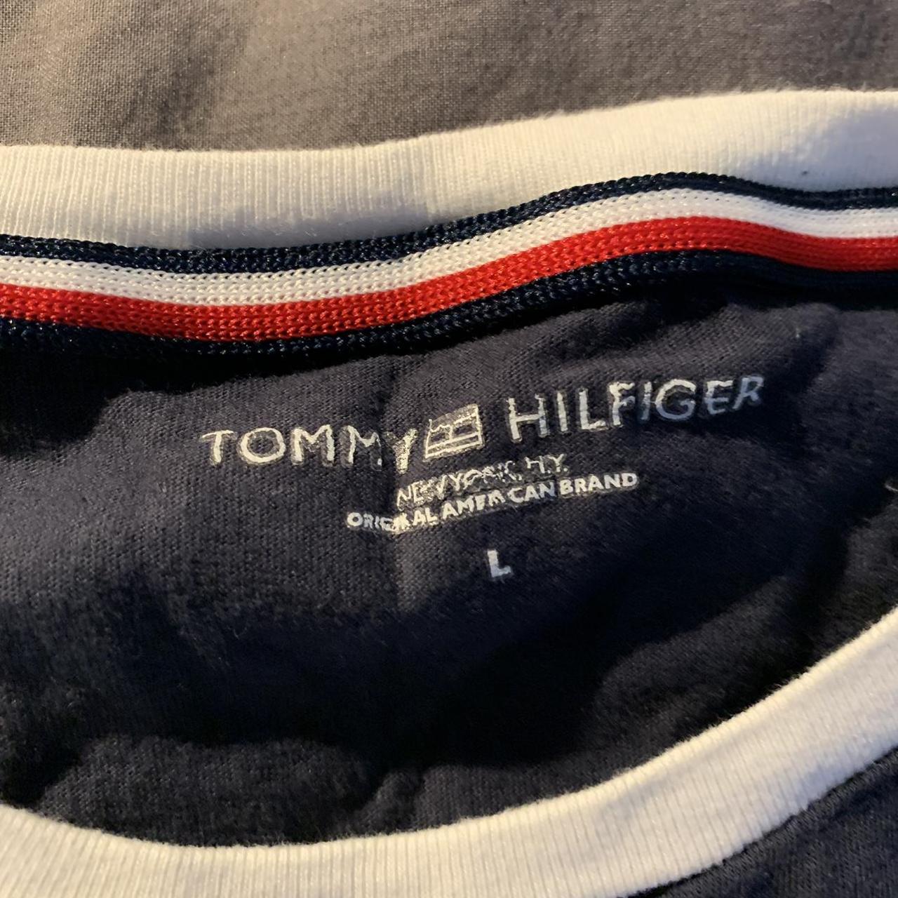 Tommy Hilfiger navy blue tshirt 8/10 condition RRP... - Depop