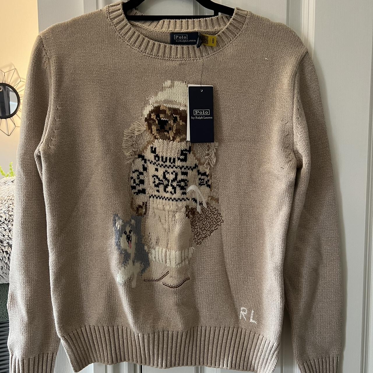 Polo ralph lauren bear sweater women's best sale