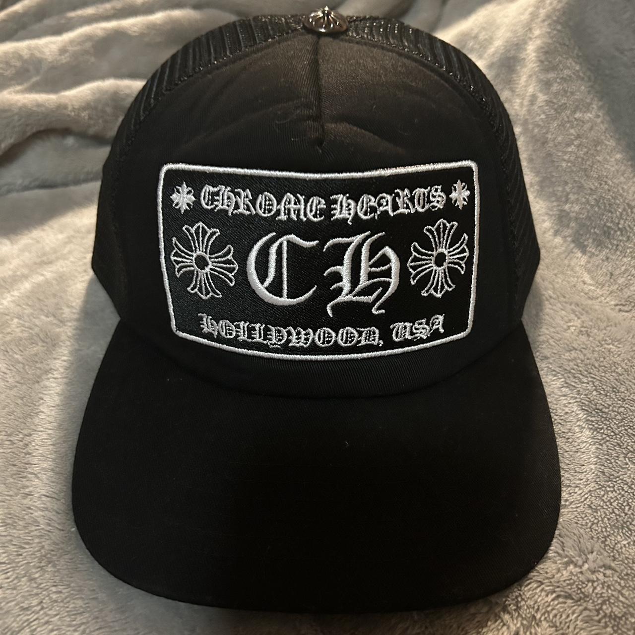 Chrome Hearts Trucker Hat! Great condition-i did cut... - Depop