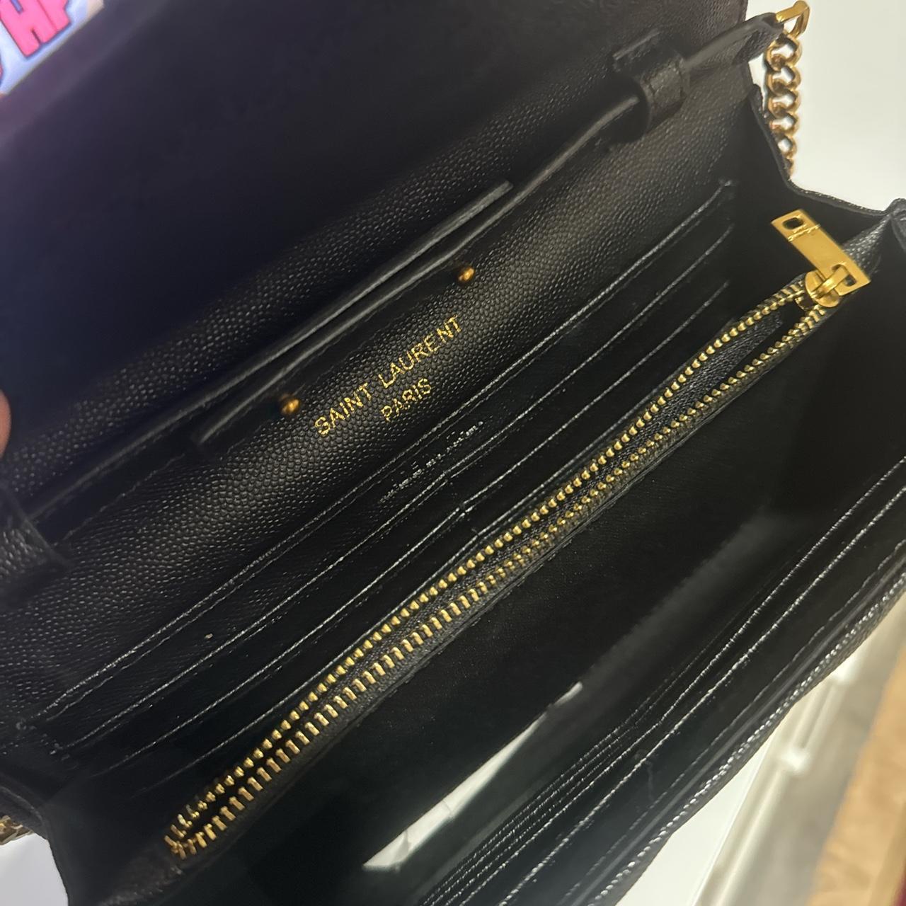 “YSL” leather handbag with chain repop from... - Depop