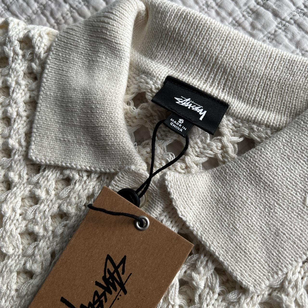 Stussy big mesh polo sweater Small (S) Nice... - Depop