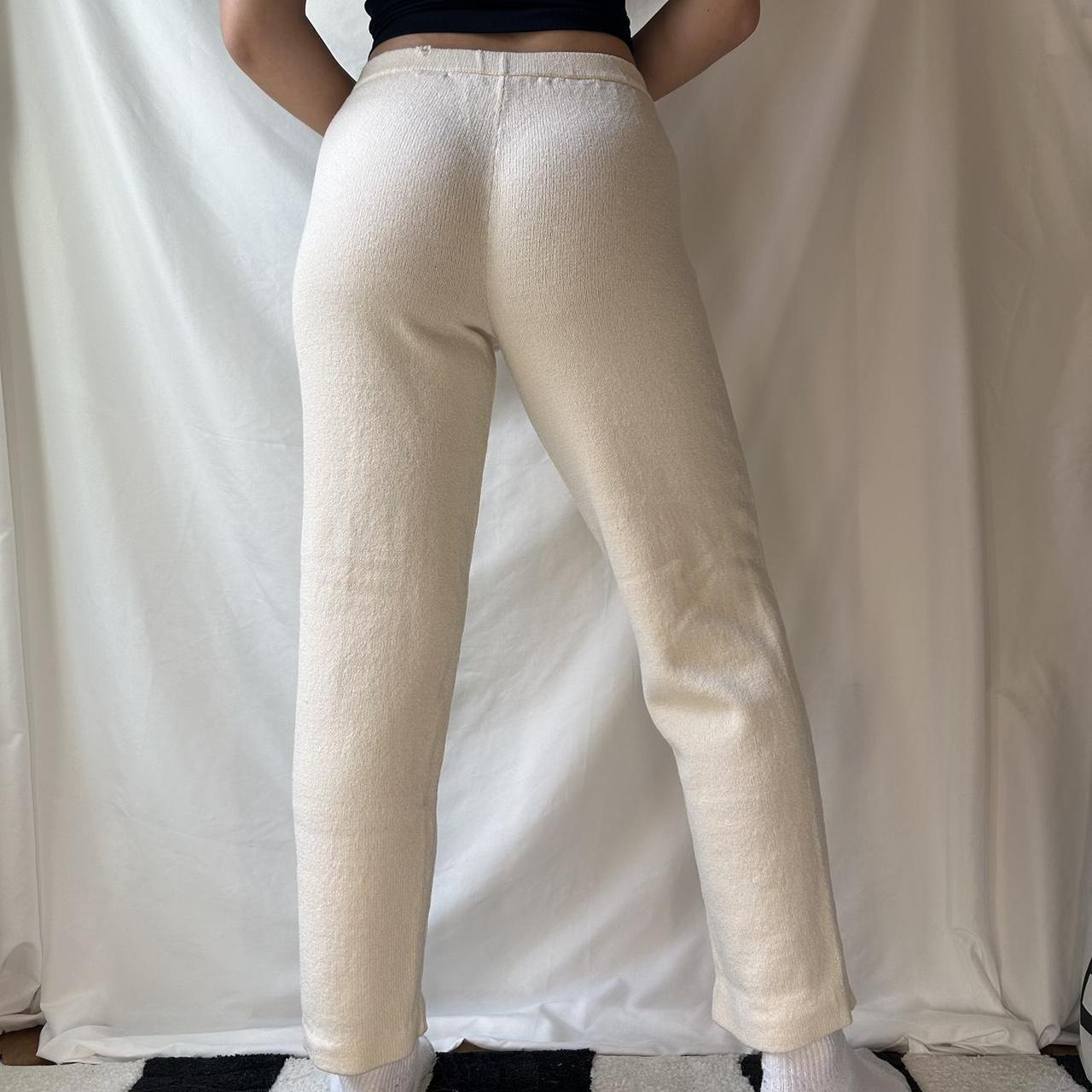 Vintage Cream knit wool pants ! From J.S.S knitwear.... - Depop
