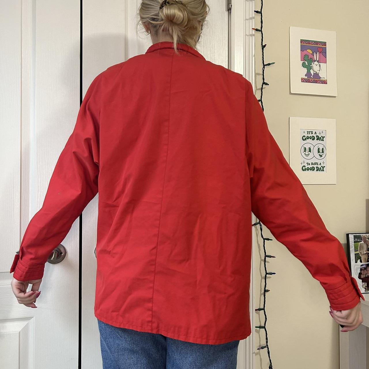 Red lightweight jacket. Perfect for fall weather.... Depop