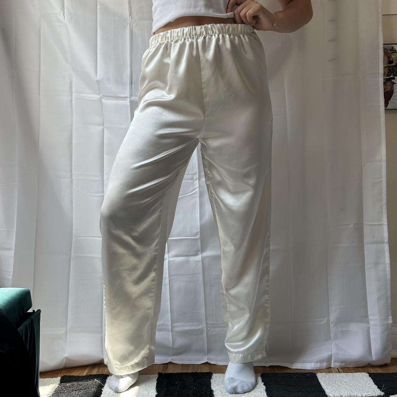  White Silk Pants