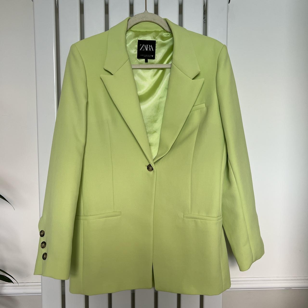 Zara lime blazer fitted style Really nice