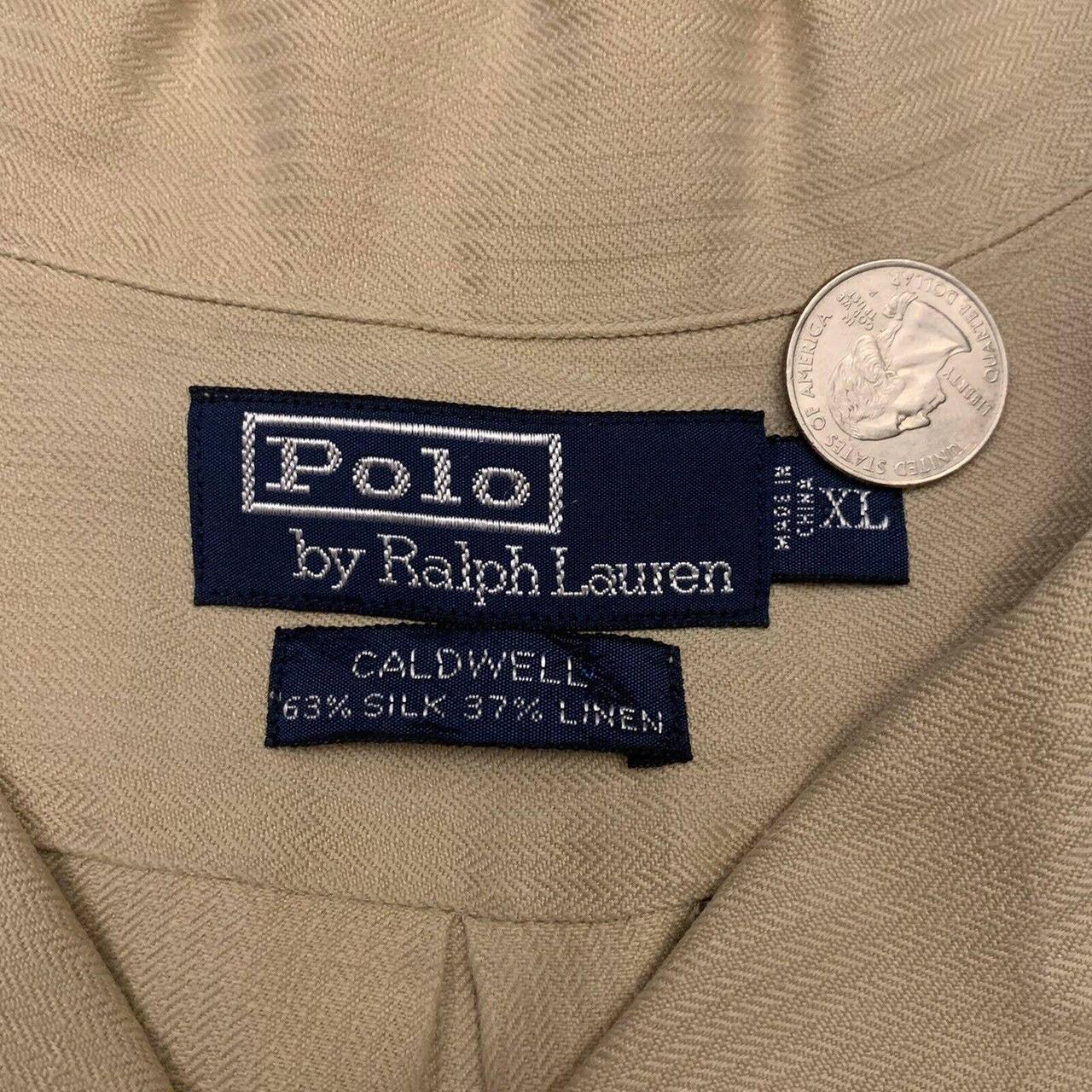 Vintage Polo Ralph Lauren Tan Silk Caldwell... - Depop