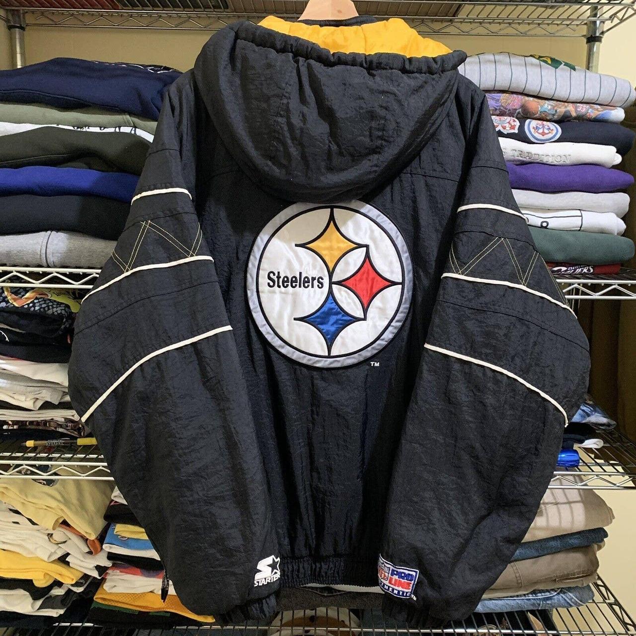 90s Vintage Pittsburgh Steelers Windbreaker - Depop