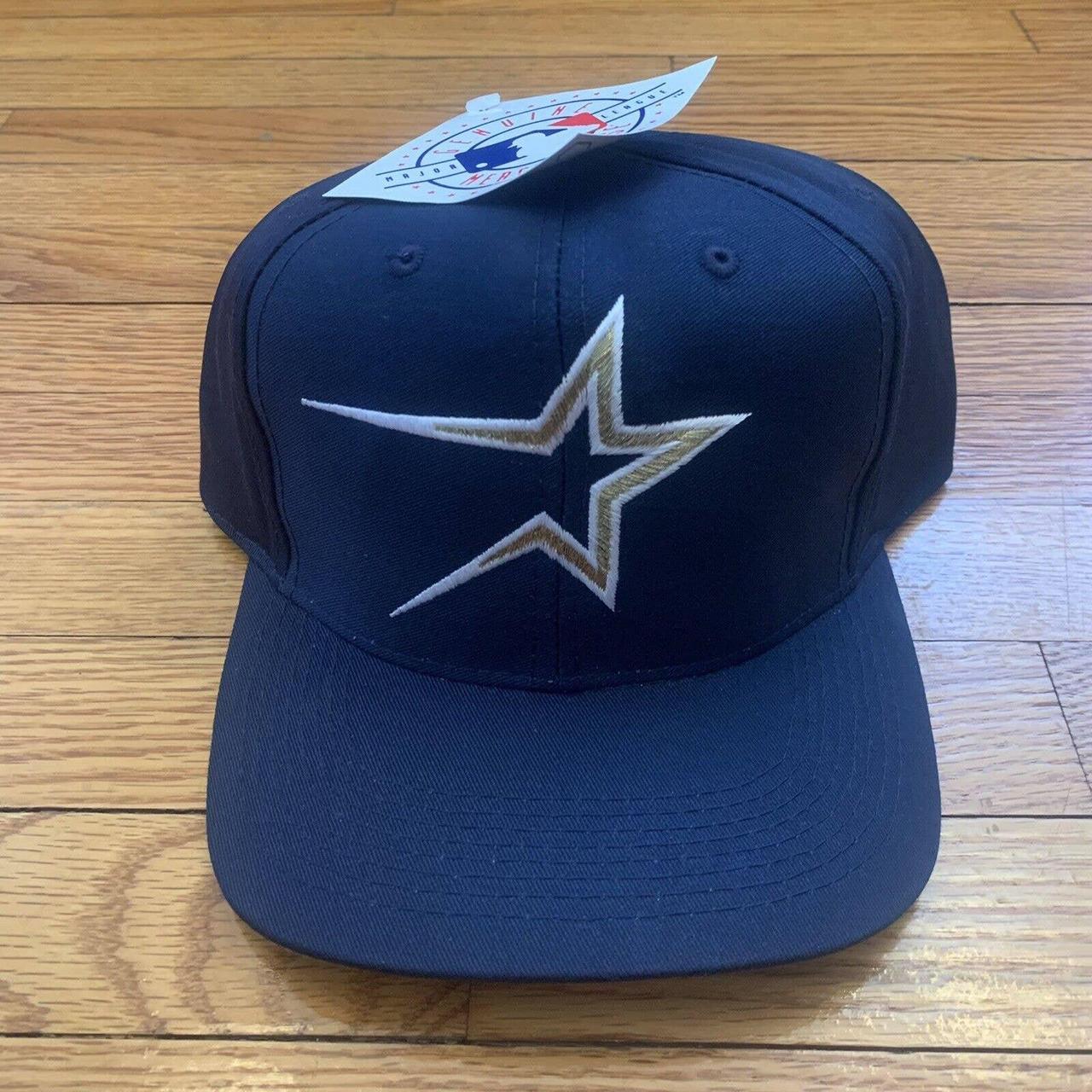 Houston Astros Hat Snapback Baseball Cap Vintage 90s New Era Blue